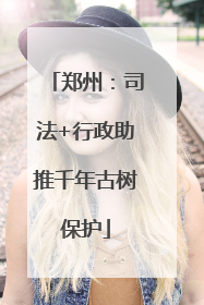 郑州：司法+行政助推千年古树保护