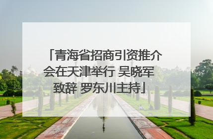 青海省招商引资推介会在天津举行 吴晓军致辞 罗东川主持