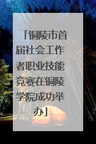 铜陵市首届社会工作者职业技能竞赛在铜陵学院成功举办