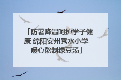 防暑降温呵护学子健康 绵阳安州秀水小学暖心熬制绿豆汤