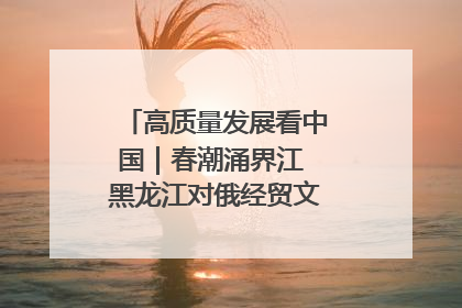 高质量发展看中国｜春潮涌界江 黑龙江对俄经贸文旅交流绿意盎然