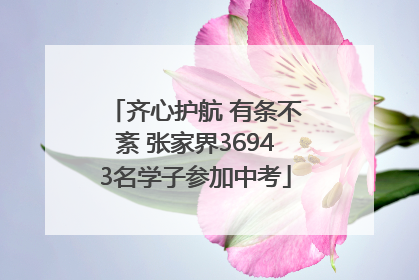 齐心护航 有条不紊 张家界36943名学子参加中考