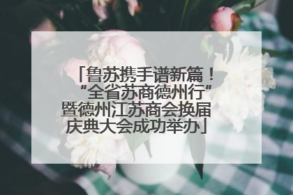 鲁苏携手谱新篇！“全省苏商德州行”暨德州江苏商会换届庆典大会成功举办