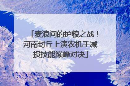 麦浪间的护粮之战！河南封丘上演农机手减损技能巅峰对决