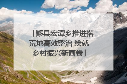 黟县宏潭乡推进撂荒地高效整治 绘就乡村振兴新画卷