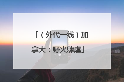 （外代一线）加拿大：野火肆虐