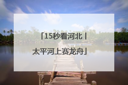 15秒看河北丨太平河上赛龙舟