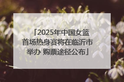 2025年中国女篮首场热身赛将在临沂市举办 购票途径公布