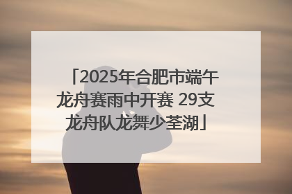 2025年合肥市端午龙舟赛雨中开赛 29支龙舟队龙舞少荃湖