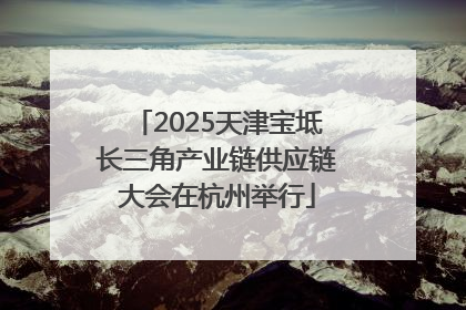 2025天津宝坻长三角产业链供应链大会在杭州举行
