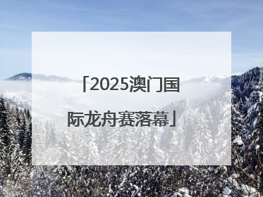 2025澳门国际龙舟赛落幕