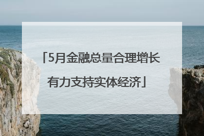 5月金融总量合理增长 有力支持实体经济