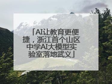 AI让教育更便捷，浙江首个山区中学AI大模型实验室落地武义